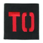 Medical Red Black Técnico Ortopedia TO Patch Fits For VELCRO® BRAND Fastener