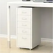 Metal Filing Cabinet with Lock with 5 Drawers, For Legal/Letter/A4 Files, Fully Assembled Office Cabinet with Casters, Secure Storage Solution