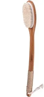 Long Handle Shower Bath Brush Soft Horsehair Bathing Brush Bamboo for Women Men Massage Shower Back Cleaning Scrubbers