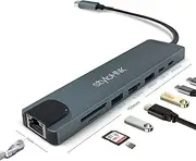 StyloHNK 8-in-1 USB-C Docking Station – Dual Monitor Laptop Docking Station with HDMI, USB Hub, USB-C Dock Adapter, USB Dock for Laptops