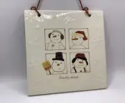 Tile Trivet Wall Hanging Christmas Snowmen Hallmark NWB