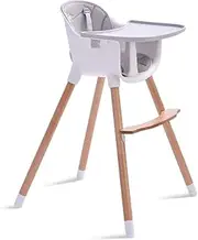 JOY BABY Amelia 2-in-1 Timber Highchair - Grey