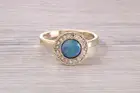 Beautiful Fiery Natural Opal and Diamonds set Gold Ring