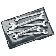 Elora Midget Metric Open End Spanner Set 6 Piece 4 to 11mm Chrome Plated 05202
