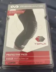 NEW McDavid 6446X TEFLX Protective Pads Leg Sleeves/Pair - Large BLACK