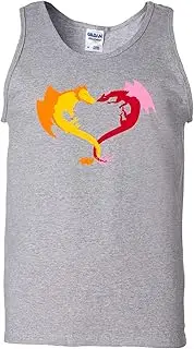 [UGP Campus Apparel] Dragon Valentine - Heart Love Fantasy Creature Book Movie RPG Tank TOP