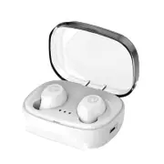 Earphone Dual Microphone Deep Waterproof IPX7 Wireless Headphone Touch Control Ear White