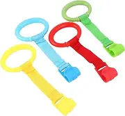 4Pcs Pull Ring Portable Stand Up Rings for Crib and Playpen Ergonomic Design Safe and Comfortable for Hands for Home Use and Learning to Stand