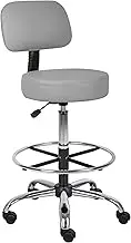 Boss Office Products B16245-GY Drafting Stool with Back Cushion Grey