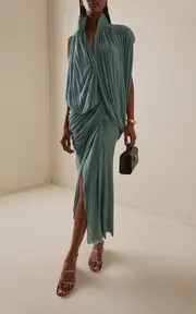 [Maticevski] Exclusive Savour Draped Chiffon Skirt