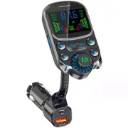 Bluetooth Car Wireless FM Transmitter Adapter USB PD Fast Charger AUX Hands-Free