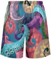 [ODAWA] Blue Jungle Mandala Mens Sleeping Shorts Soft Pajama Shorts for Men