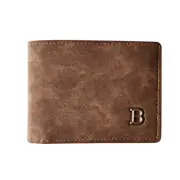 2022 New Top Men New Design SOBU Brown Thin Wallet