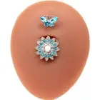 Crystal Dangle Surgical Steel Navel Ring Belly Button Ring Body Piercing Decio