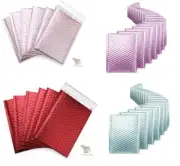 Mix Your Color 50 Matte Metallic Bubble Padded Envelopes Mailers #000 4" x 8"