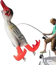 Duck Lure - Duck Lure Soft Body | Rubber Sinking Bait Glowing Feet Splashing Realistic Swimming Bait for Bar