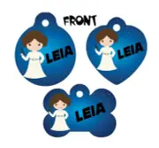 Pet ID Tag Sci Fi Leia Personalized Custom Double Sided Pet Tag name & num
