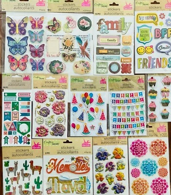 STICKER Lot Scrapbook Supply Stickers Border Dies Gems Card Making 888pc KIT Set
