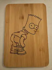 Bart Simpson Laser Engraved Cutting Board