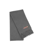 Acne Studios Logo Patch Fringed-Edge Scarf One size grey