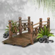 Rustic Wooden Garden Bridge Decoration