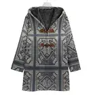 Norwegian Cotton Cozy Hooded Jacket Icelandic Gray Cloak Coat Unisex Ombré