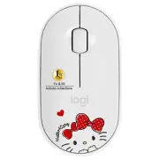 Logitech Hello Kitty Thin Lightweight Quiet Wireless Mouse Bluetooth white