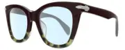 Rag&Bone 1029 Cateye Blue Light Glasses Burgundy Red Havana Tortoise Silver 52mm