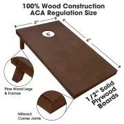 Customised Dark Brown Wooden Cornhole Boards with Carry Case ( Regulation Size 1.2m x 0.6m) - Bags not Included