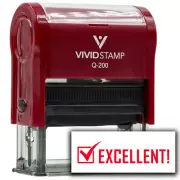 Vivid Stamp Excellent! Teacher Feedback Self-Inking Rubber Stamps