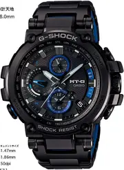 Casio CASIO GSHOCK MTG SERIES BLACK IP ResinStainlessSteel Black