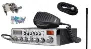 Uniden PC78LTX 40 Channel CB Radio with Shark Antennas 2ft CB Antenna Kit