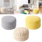 Unstuffed Pouf Cover Textured Storage Solution Large Cubes Floor Cushion Seat