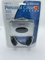 Emerson Personal Portable Cassette Player System Belt Clip Model EW71 Walkman