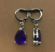 1 Inch Silver-tone Earring Teardrop Set Dangle Drop Hook New Free Ship 784