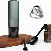 NEXT-SHINE Coffee Grinder with CNC Stainless Steel Conical Burr, Single Cup Capacity 20g, Personal Tailor Espresso Bean Mill Internal Adjustable Setting, Fully Start Kit