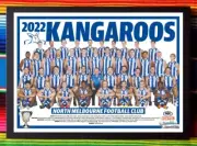 Framed 2022 NORTH MELBOURNE KANGAROOS AFL Poster - 62cm x 44.5cm x 3cm