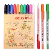 Gelly Roll Blister Card Gel Ink Pen 10-piece Set Sakura Pens Fine Point 0.6mm