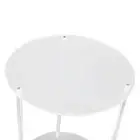 Clear Acrylic Side Table 2 Tier Round Top Nightstand Small Modern End Table.