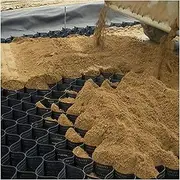 2" Tall Ground Grid stabilizer for Gravel Driveway Landscaping Foldable Gravel Stabilizer Grid Driveway Permeable Anti-Slip Pavers(5x6m/16x19.7ft)