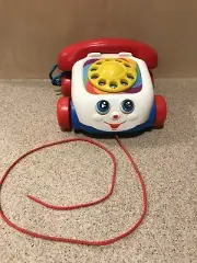 Fisher Price Chatter Phone Pull Along Toy Telephone 2000 Rolling Moving Eyes