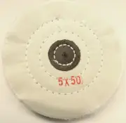 5" Polishing Buff Finex Muslin White 50Ply Buffing Wheel Polish Jewelry