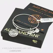 Authentic Alex and Ani Aphrodite's Flower Rafaelian Silver-Bangle