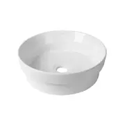 355*355*120mm Gloss White Ceramic Round Ultra Slim Insert Basin