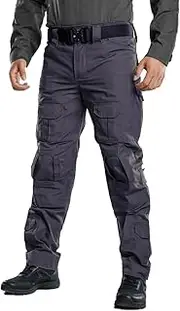 [TRGPSG] Men's Tactical Pants, Camo Hiking Pants, Military Ripstop Cargo Pants, Multi-Pocket Casual Work Pants