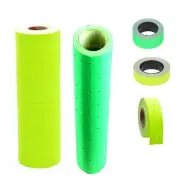 Fluro Colour Price Tag Gun Label Stickers Rolls MX-5500 Yellow Green Orange