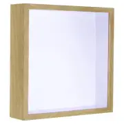 8x8 Shadow Box Frame Wood Dried Flower Display Stand Photo Frame Natural Color