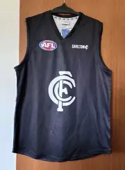 Carlton Blues AFL Mens Sekem Home Sleeveless Guernsey Jersey Size L New