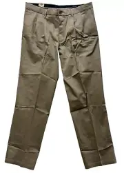 Dockers Mens Signature Khaki Relaxed Fit Pleated Pants Lux Cotton Stretch 38x34