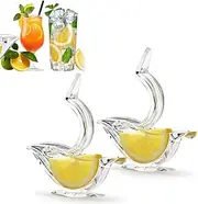 2 Pcs Acrylic Manual Lemon Slice Squeezer,Bird Shape Convenient Portable Transparent Lemon Juicer for Squeezing Lemon Juice,Hand Juicer for Orange